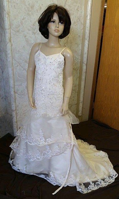 light champagne miniature wedding dress
